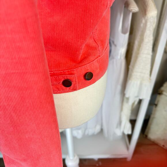 Gap medium coral pink corduroy jacket, classic, fun, preppy, feminine, #3975 - Picture 8 of 11